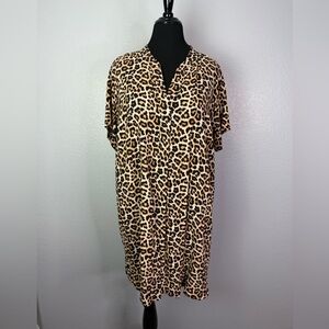 H&M Leopard Cheetah Animal Print Tunic or Dress Size XL